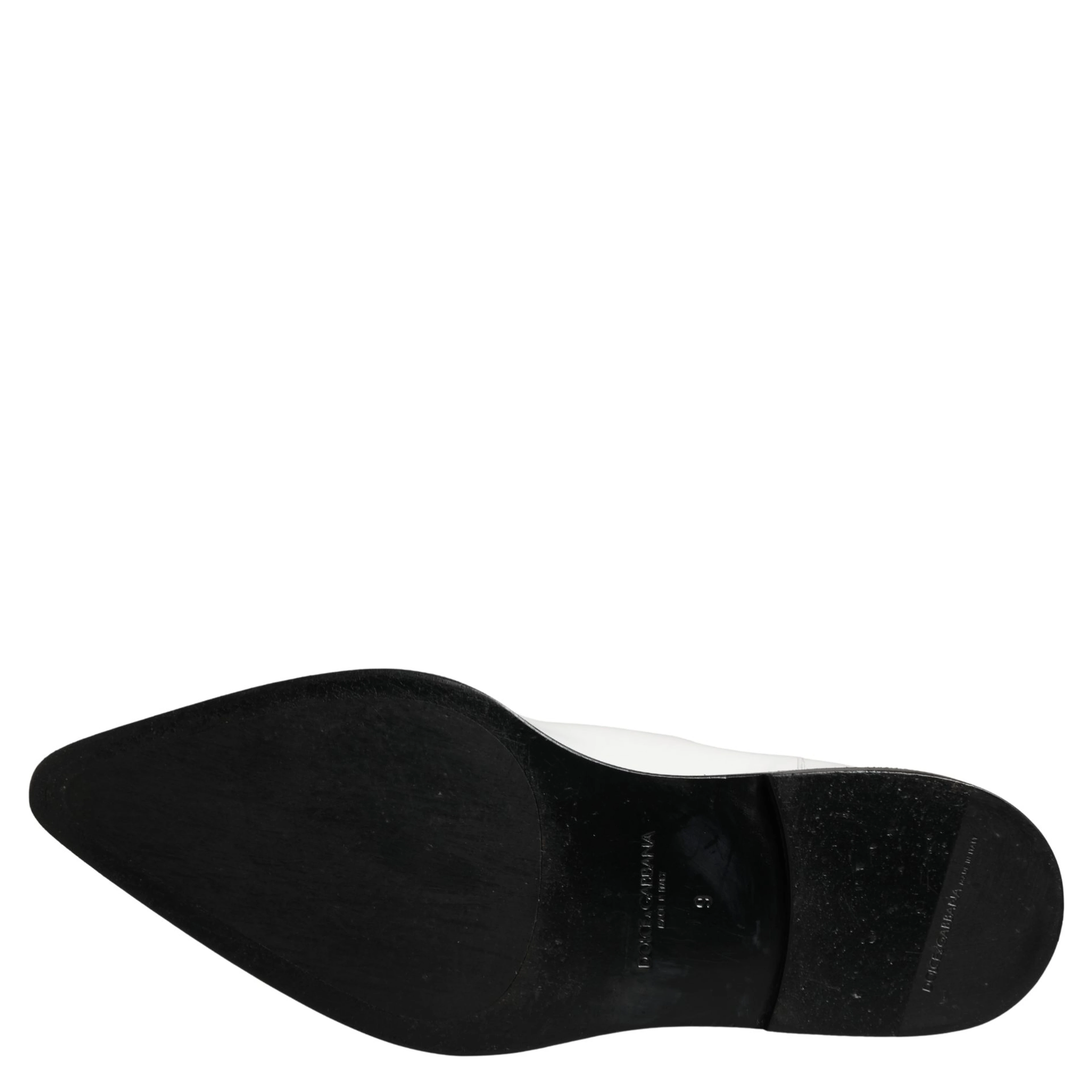 White Leather Chelsea SlipOn Ankle Boots Shoes