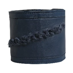 Blue Leather Wide Waist Women Cintura Belt