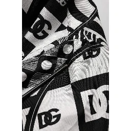 Black Silk Logo Print Short Sleeves Shirt