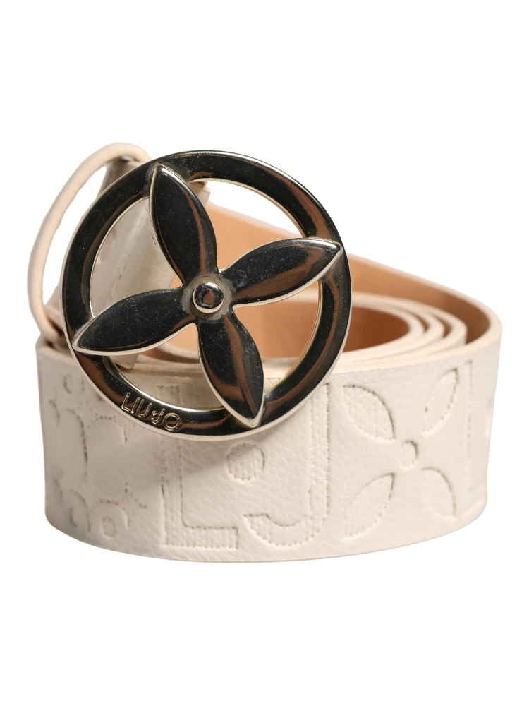 Beige Leather Wide Waist Silver Metal Buckle Waist Women Belt alternative