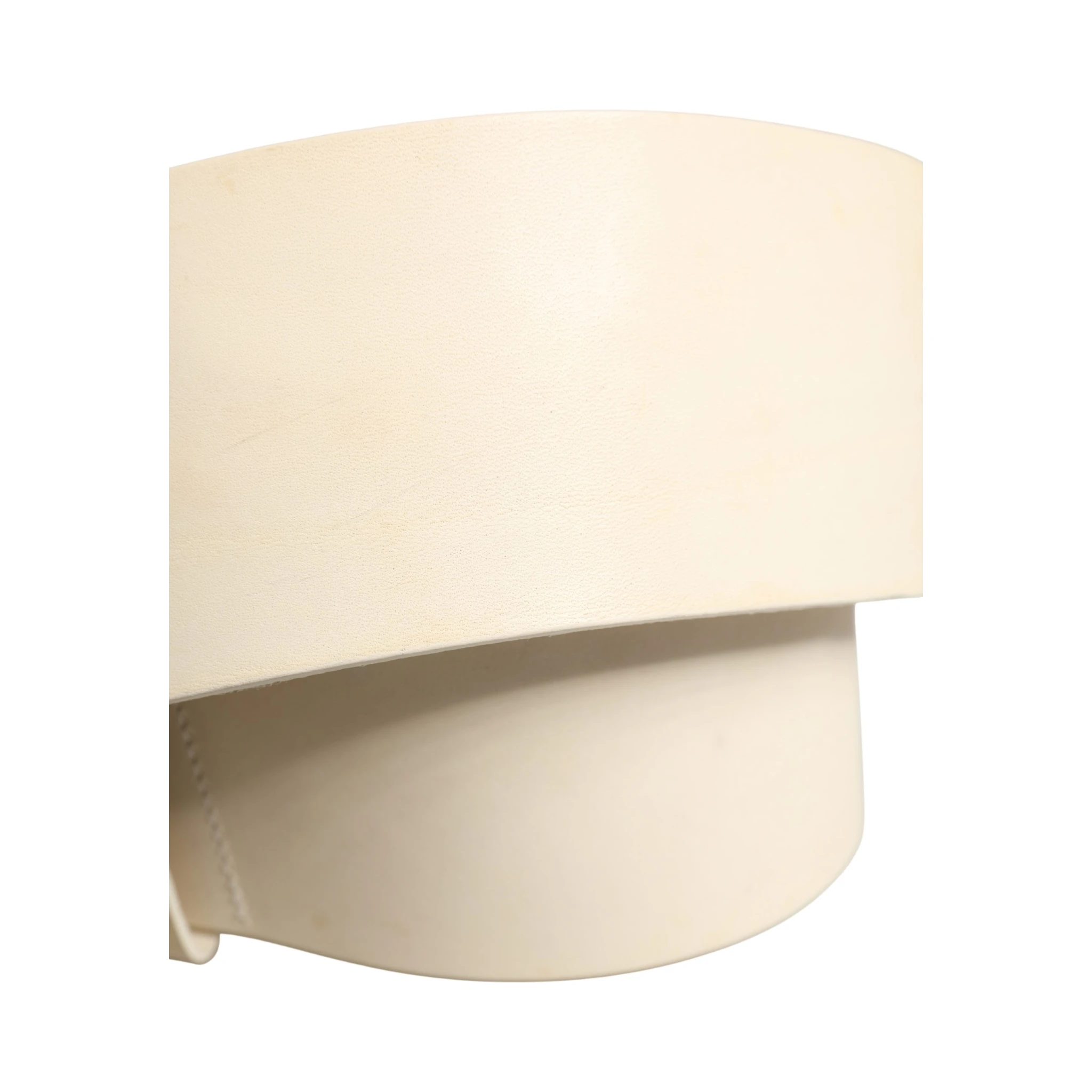 Off White Leather Waist Women Cintura Buckle Belt