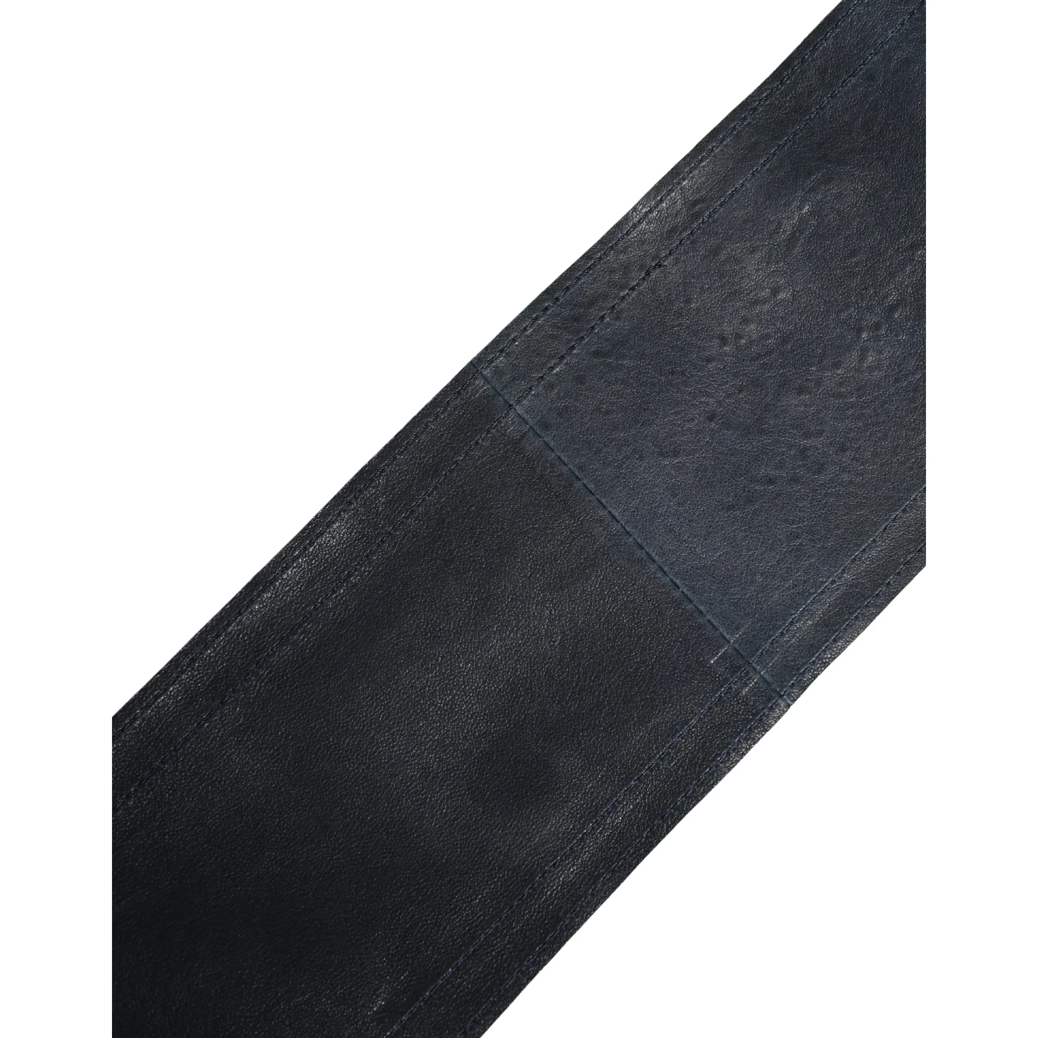 Blue Leather Wide Waist Women Cintura Belt