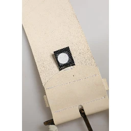 Off White Leather Waist Women Cintura Buckle Belt