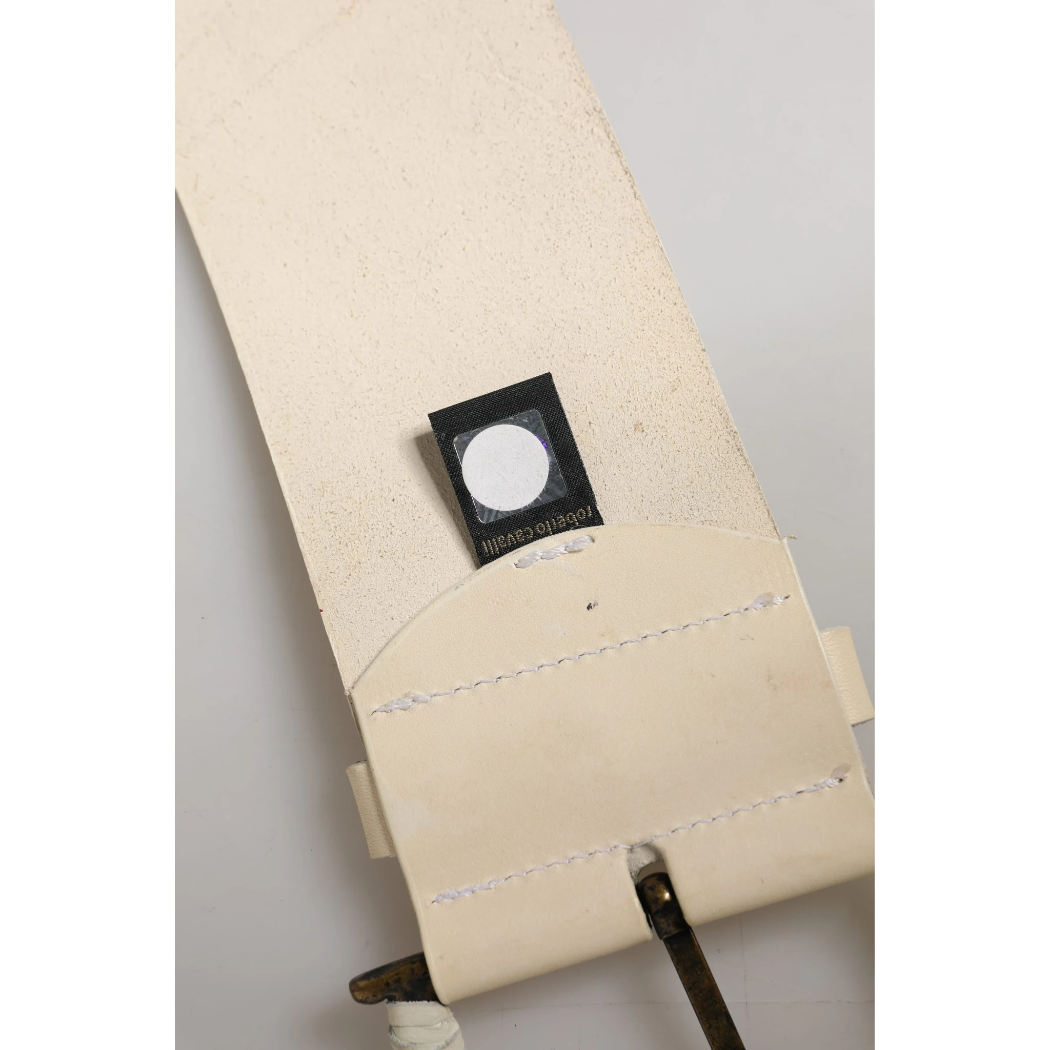 Off White Leather Waist Women Cintura Buckle Belt