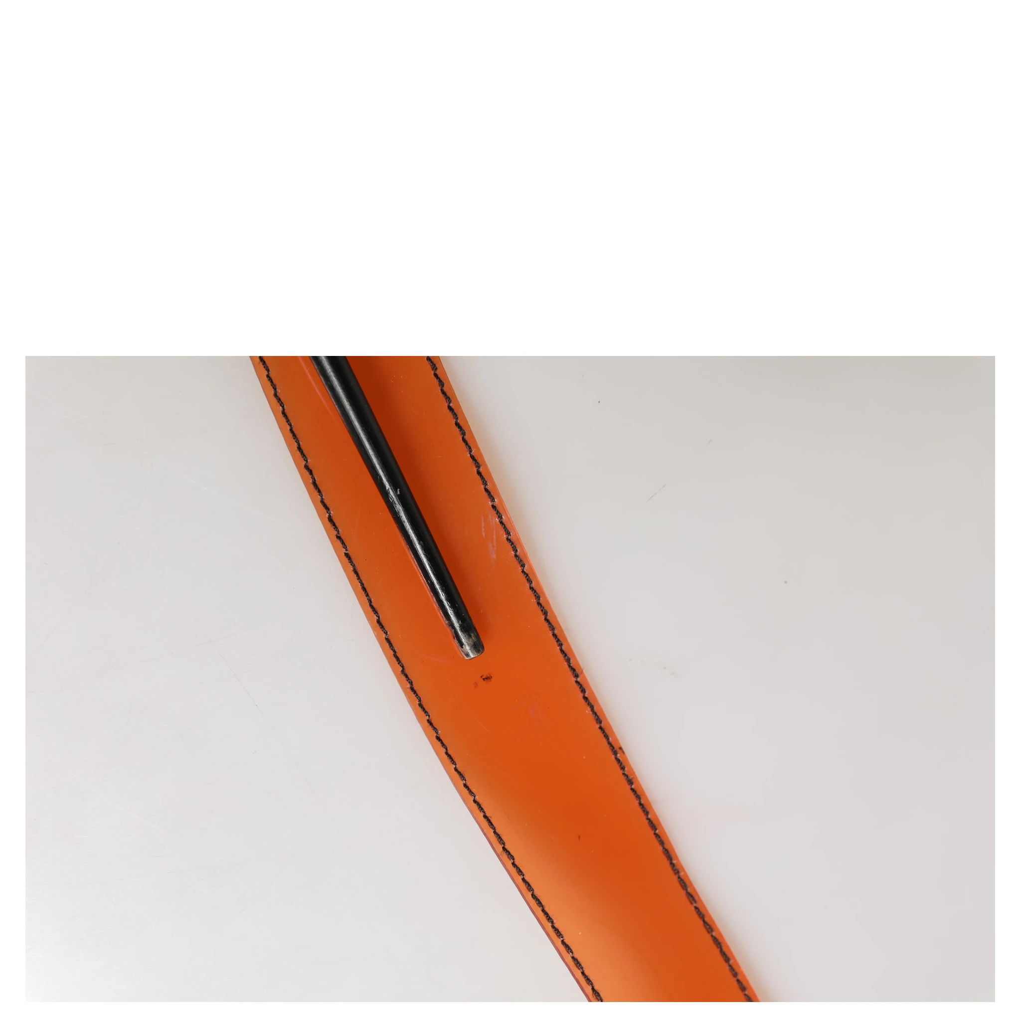 Orange PVC Waist Women Cintura Square Buckle Belt