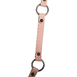 Light Pink Leather Wide Waist Round Buckle Belt