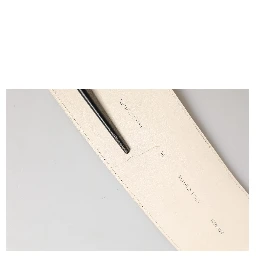 Off White Waxed Cotton Wide Fashion Waistband Belt