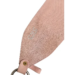 Light Pink Leather Wide Waist Round Buckle Belt
