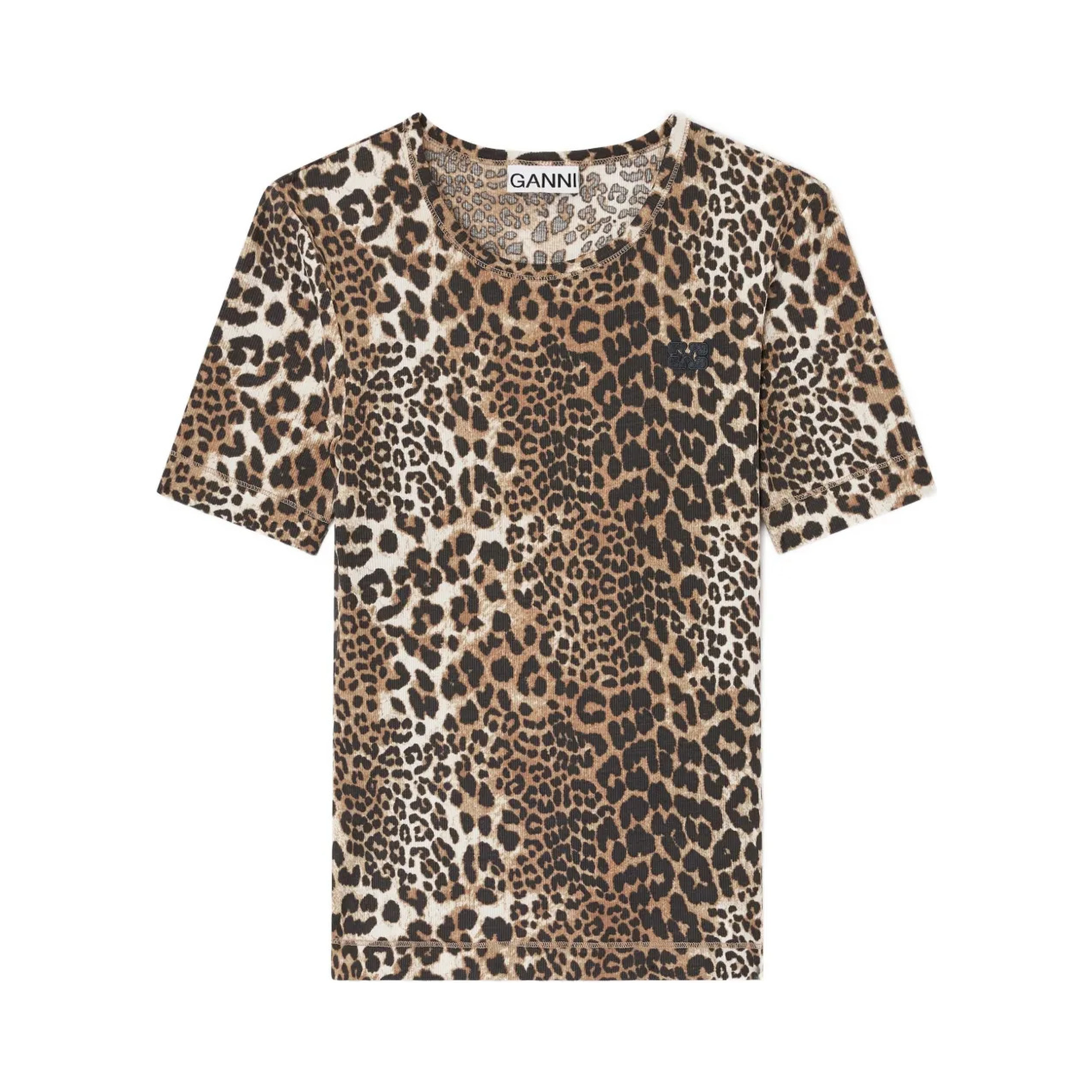 GANNI T-shirts and Polos Brown