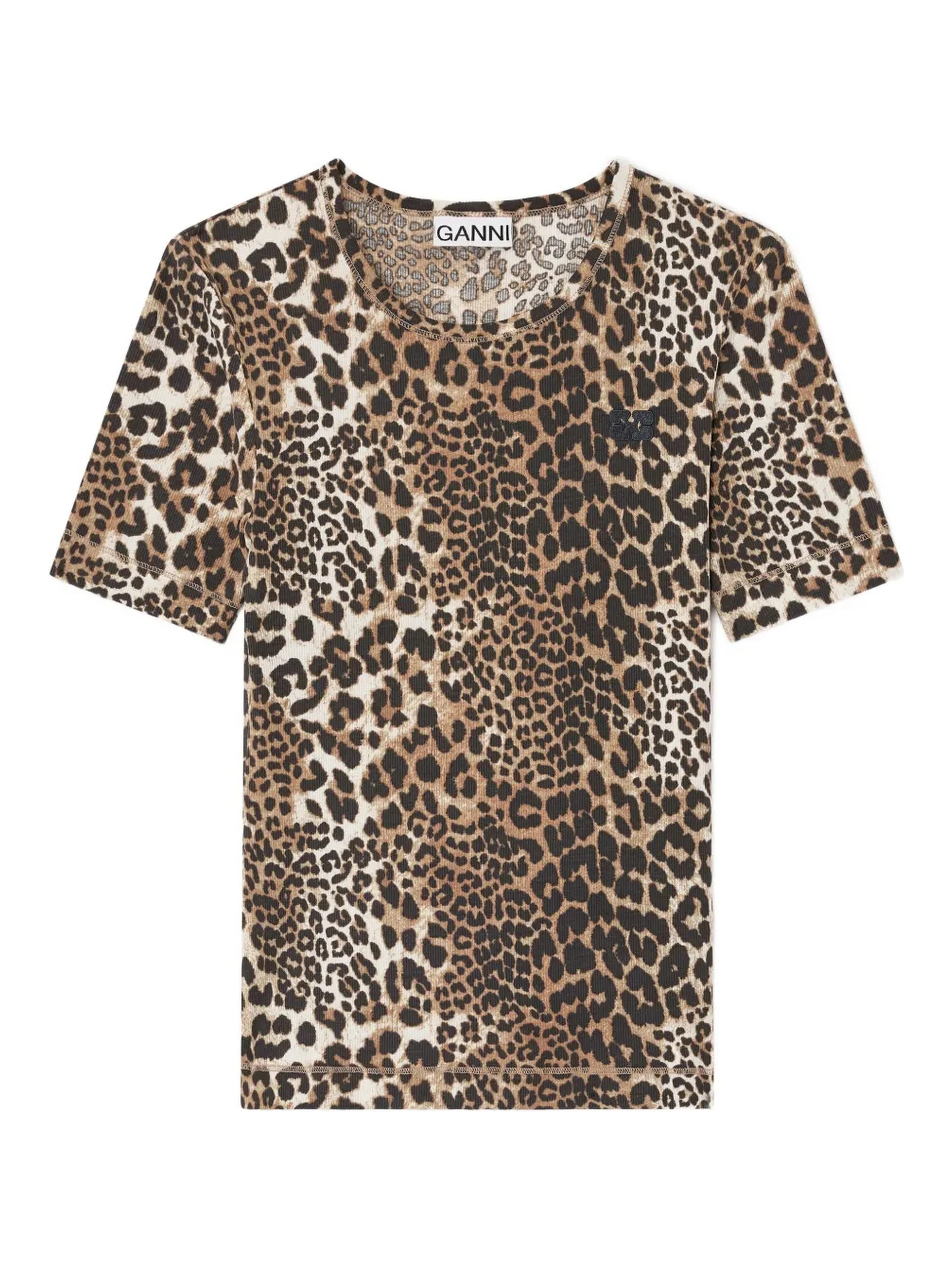 GANNI T-shirts and Polos Brown