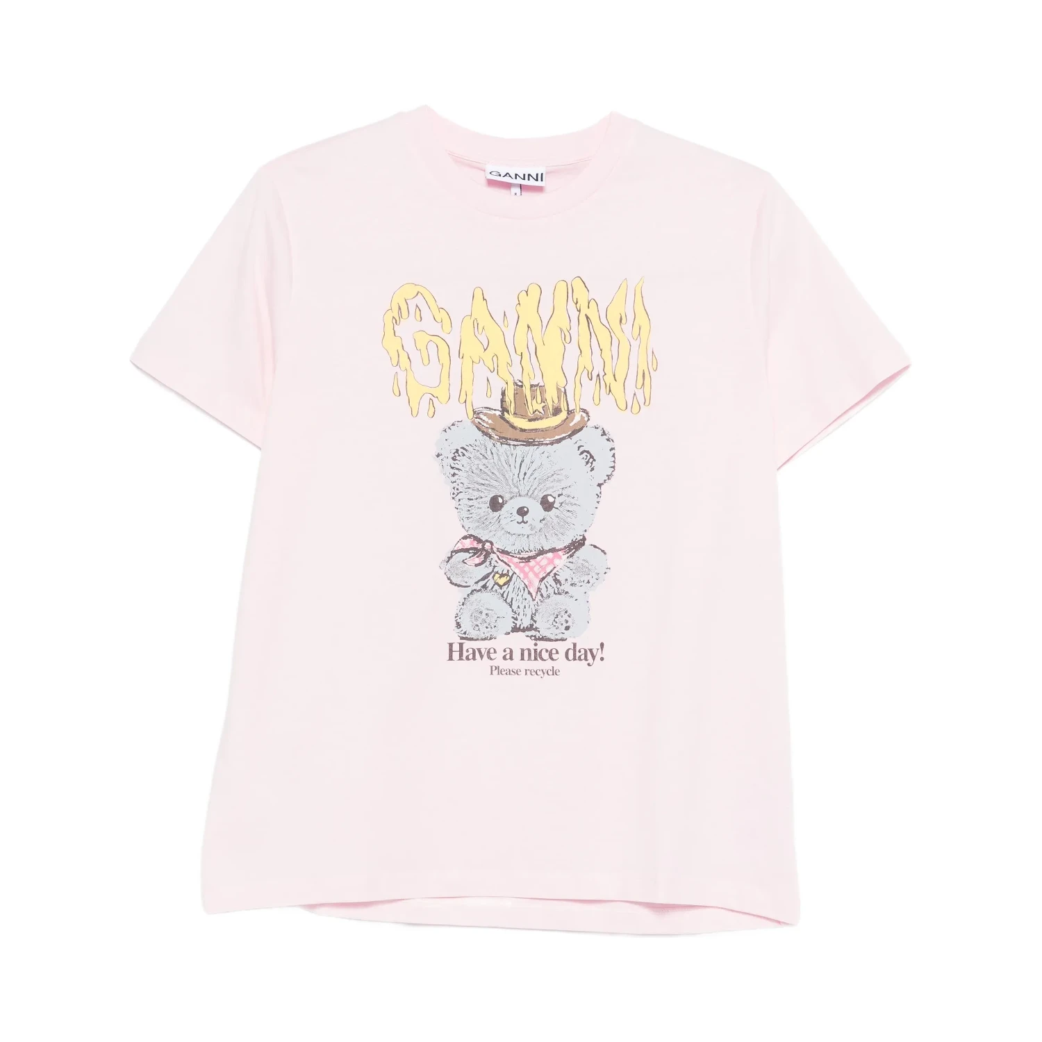 GANNI T-shirts and Polos Pink