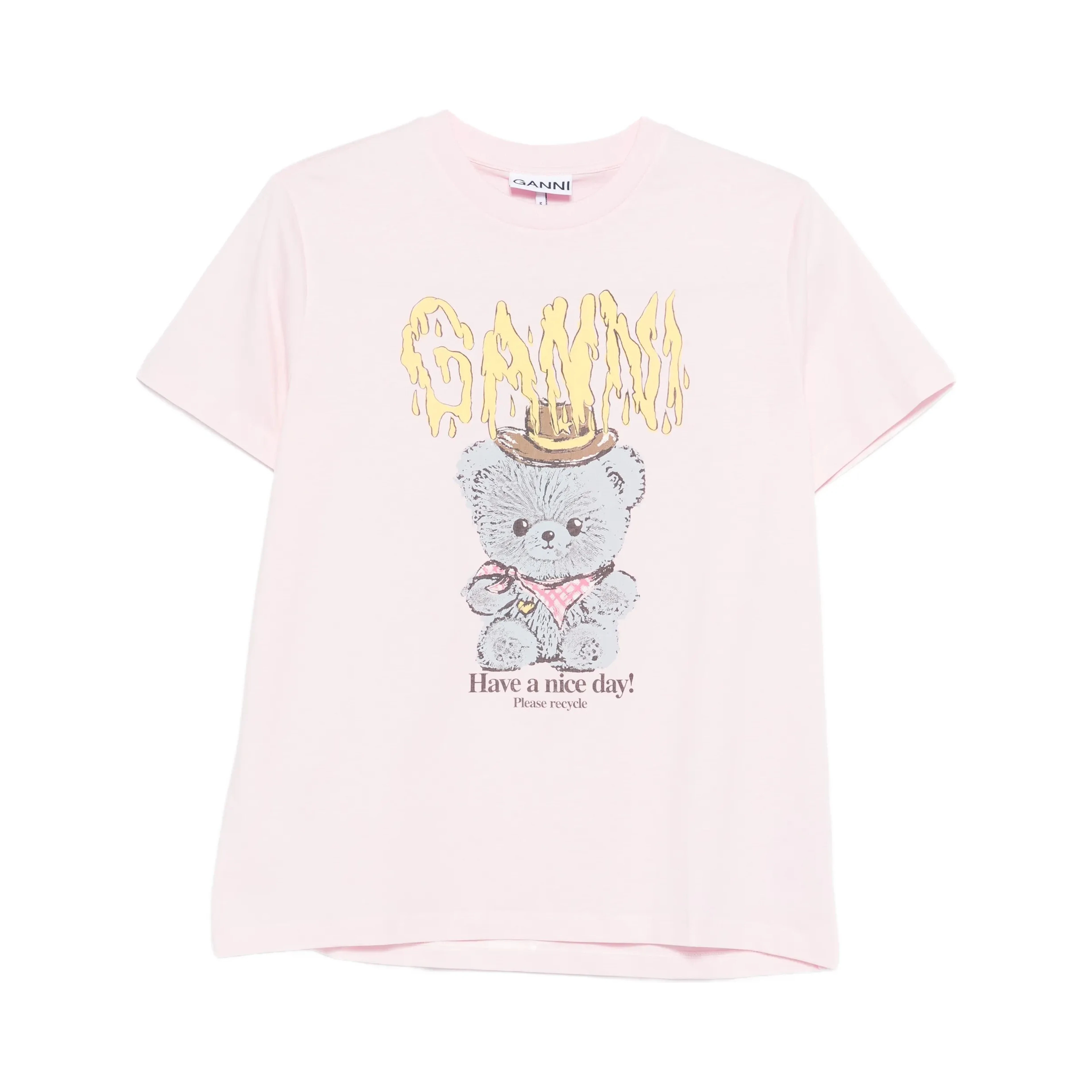 GANNI T-shirts and Polos Pink