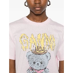 GANNI T-shirts and Polos Pink