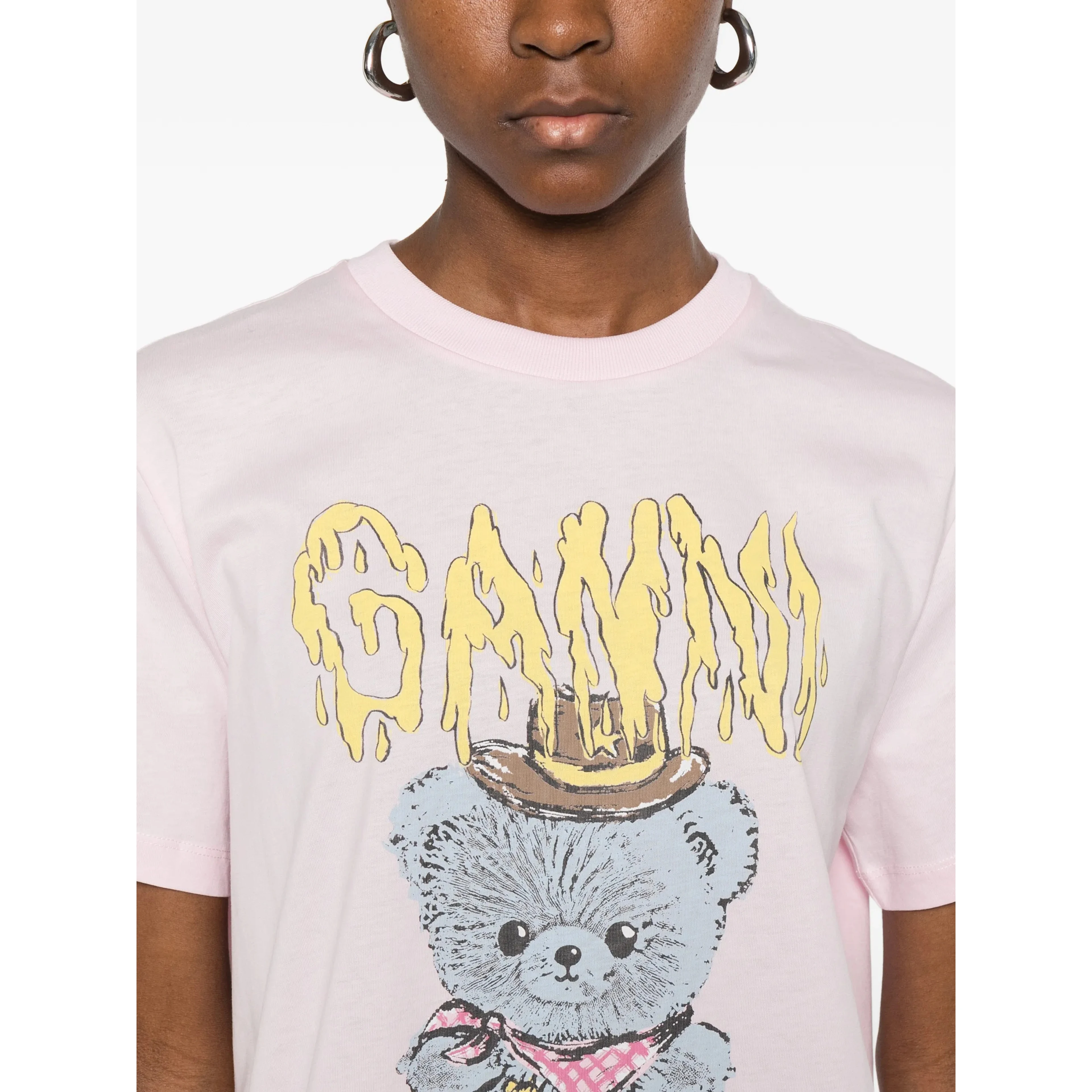GANNI T-shirts and Polos Pink