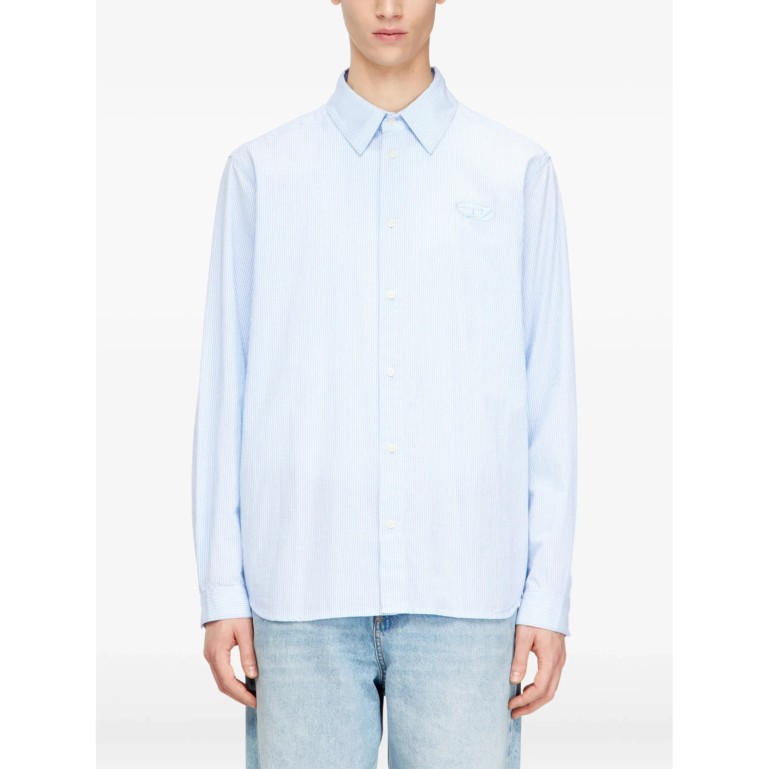Diesel Shirts Clear Blue