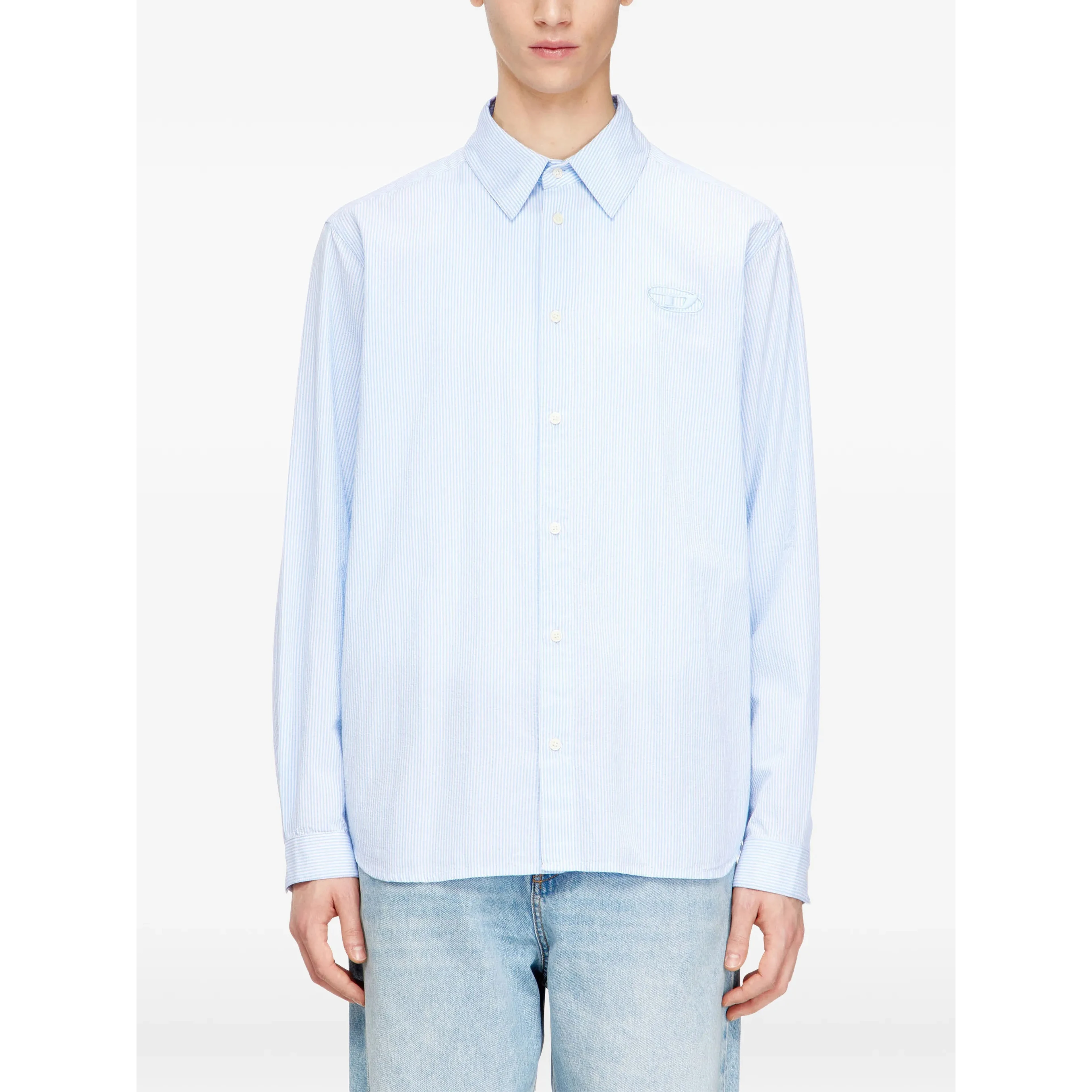 Diesel Shirts Clear Blue
