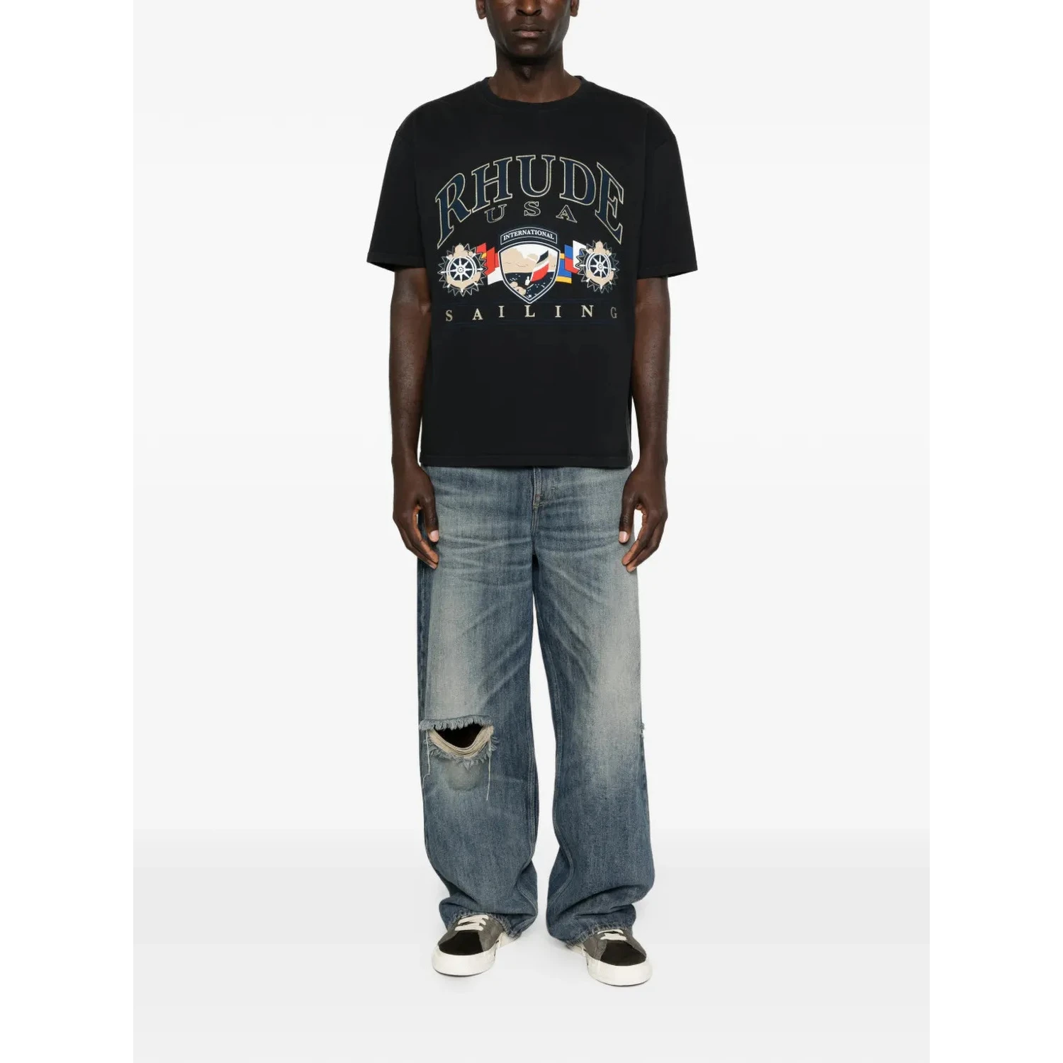 Rhude T-shirts and Polos Black
