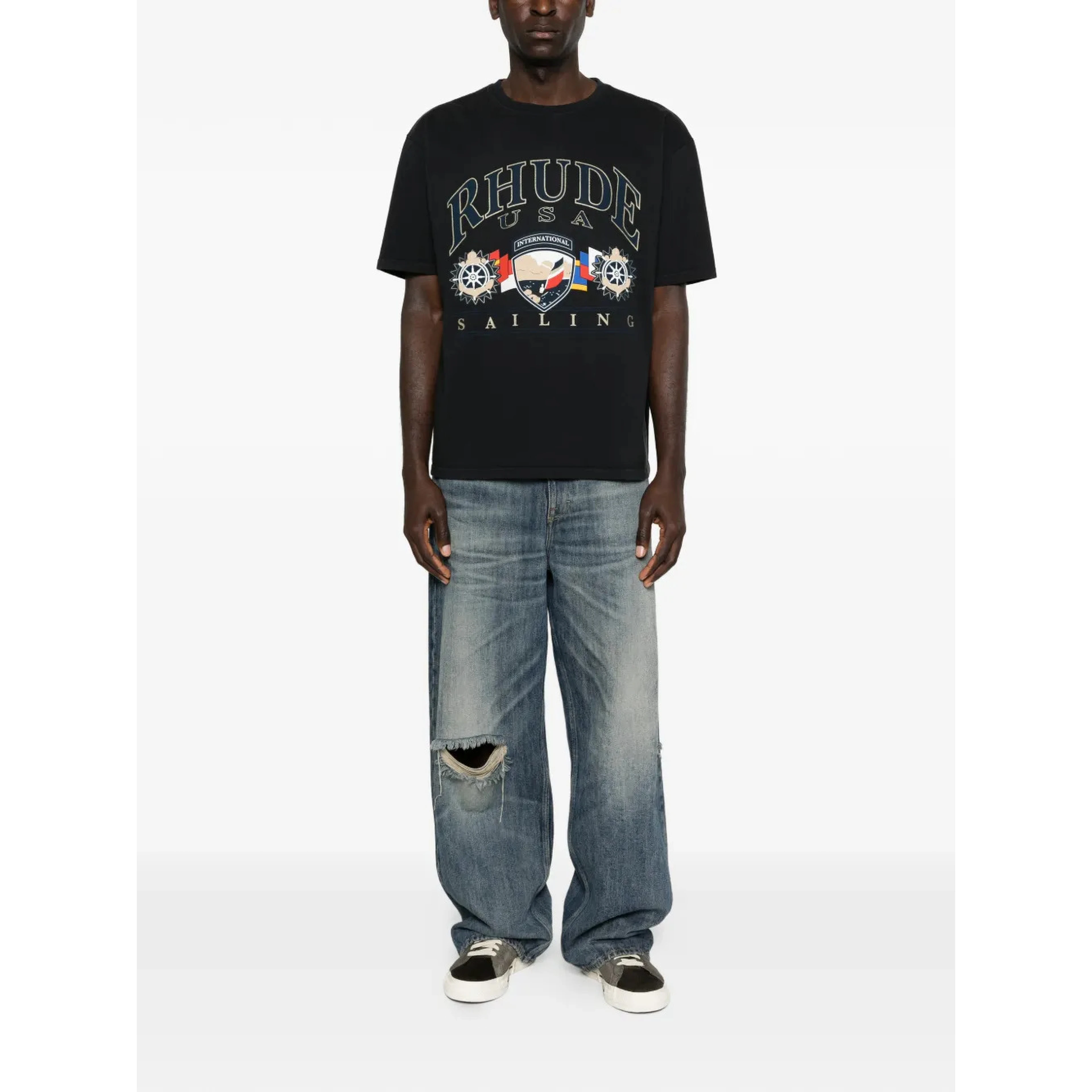 Rhude T-shirts and Polos Black