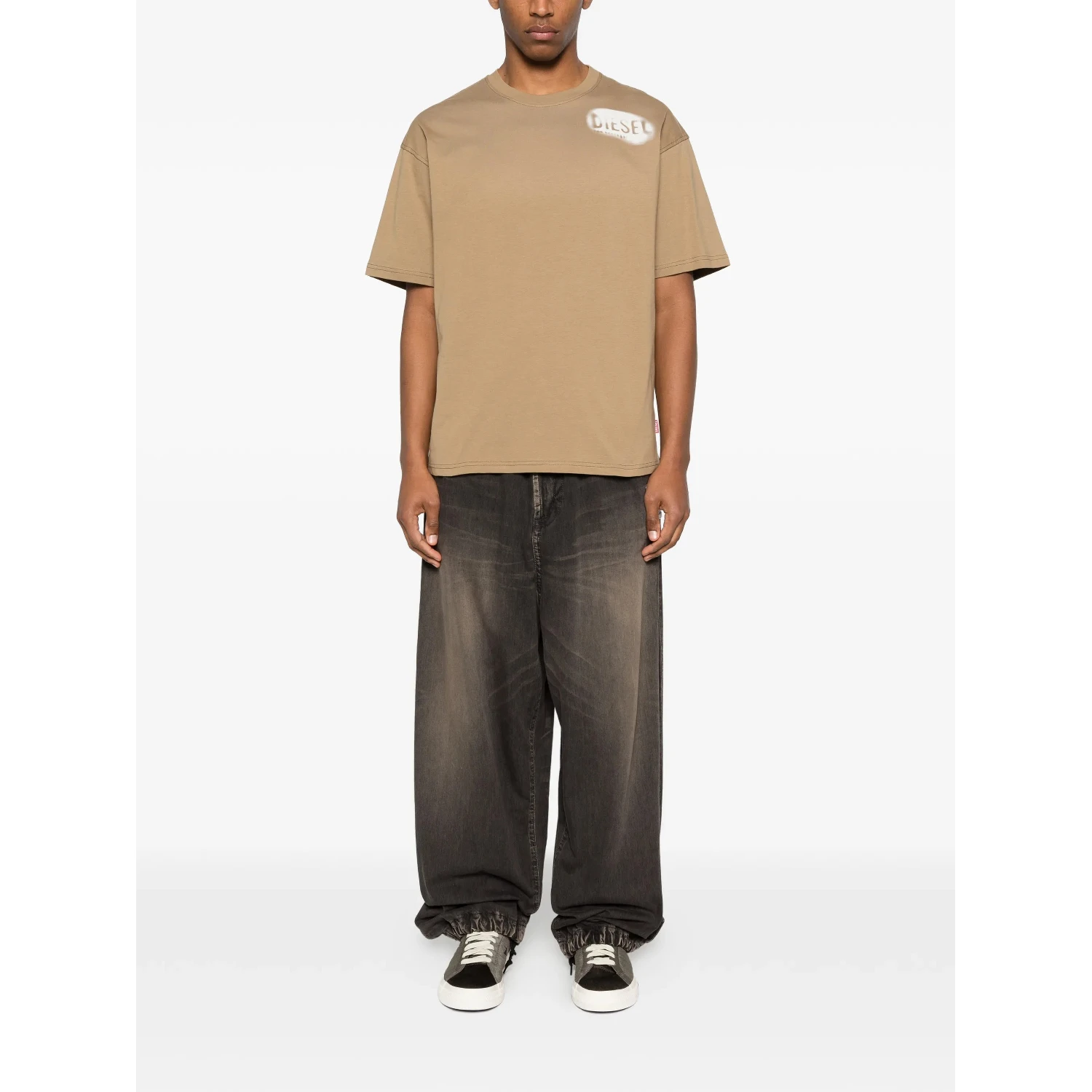 Diesel T-shirts and Polos Beige