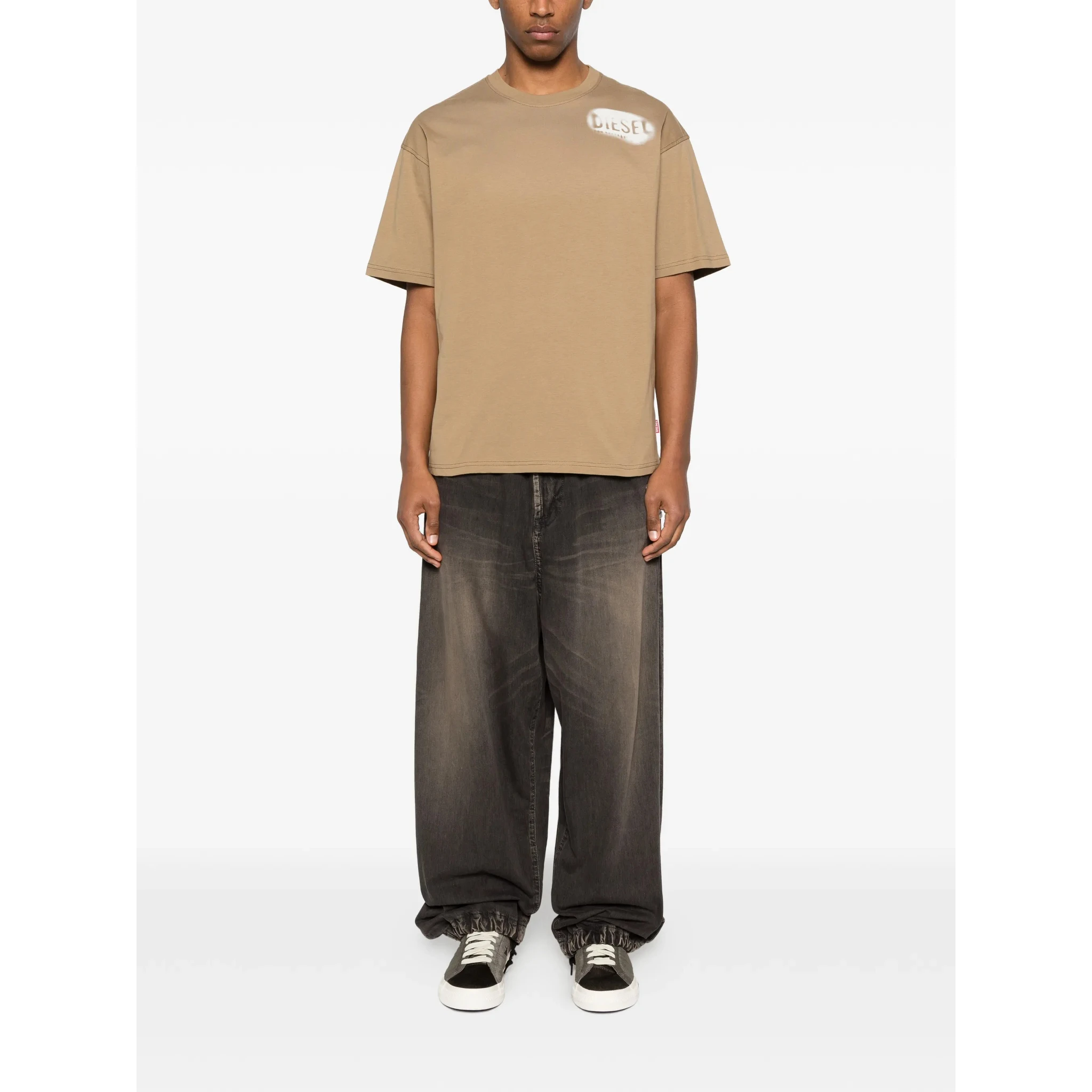 Diesel T-shirts and Polos Beige