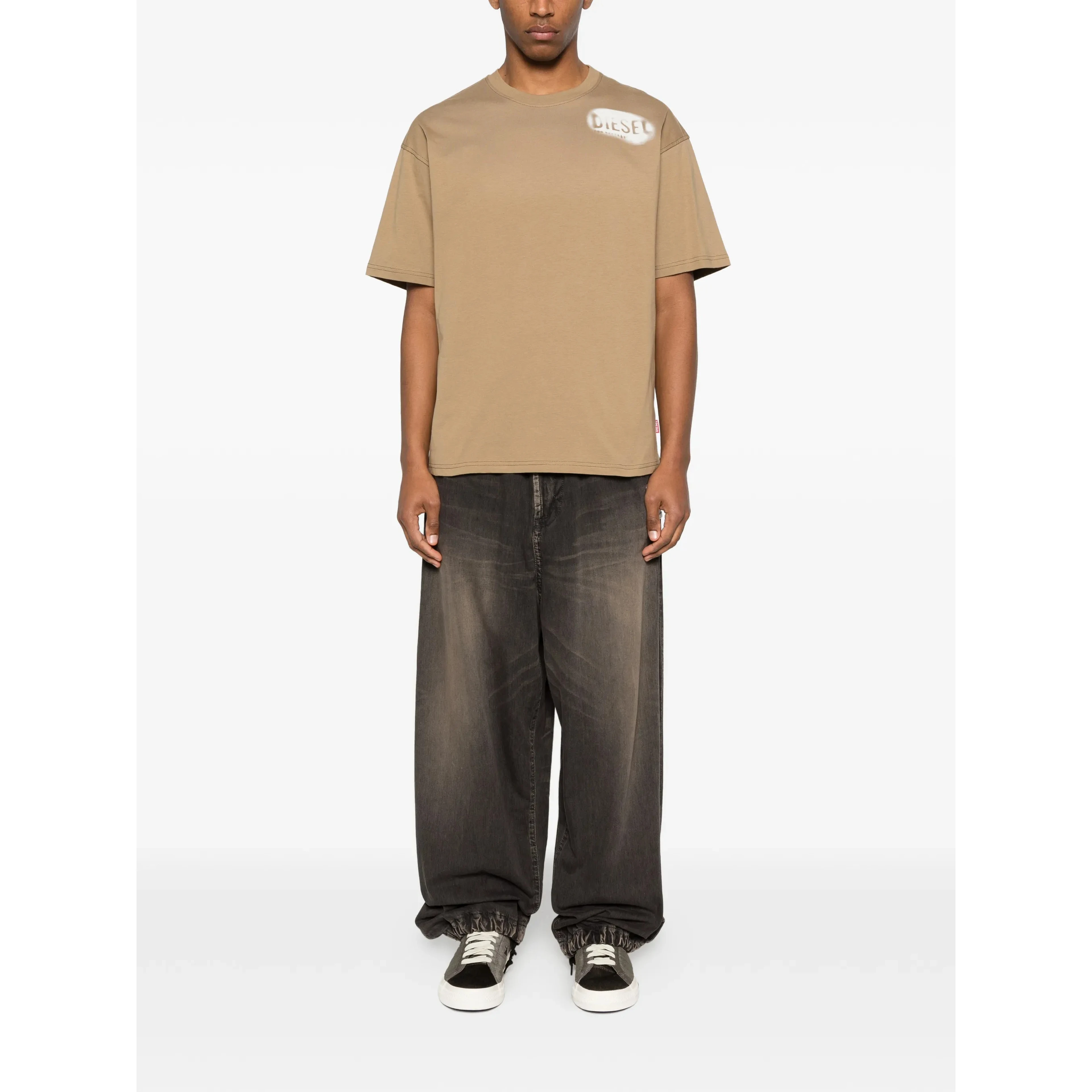 Diesel T-shirts and Polos Beige