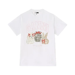 GANNI T-shirts and Polos White