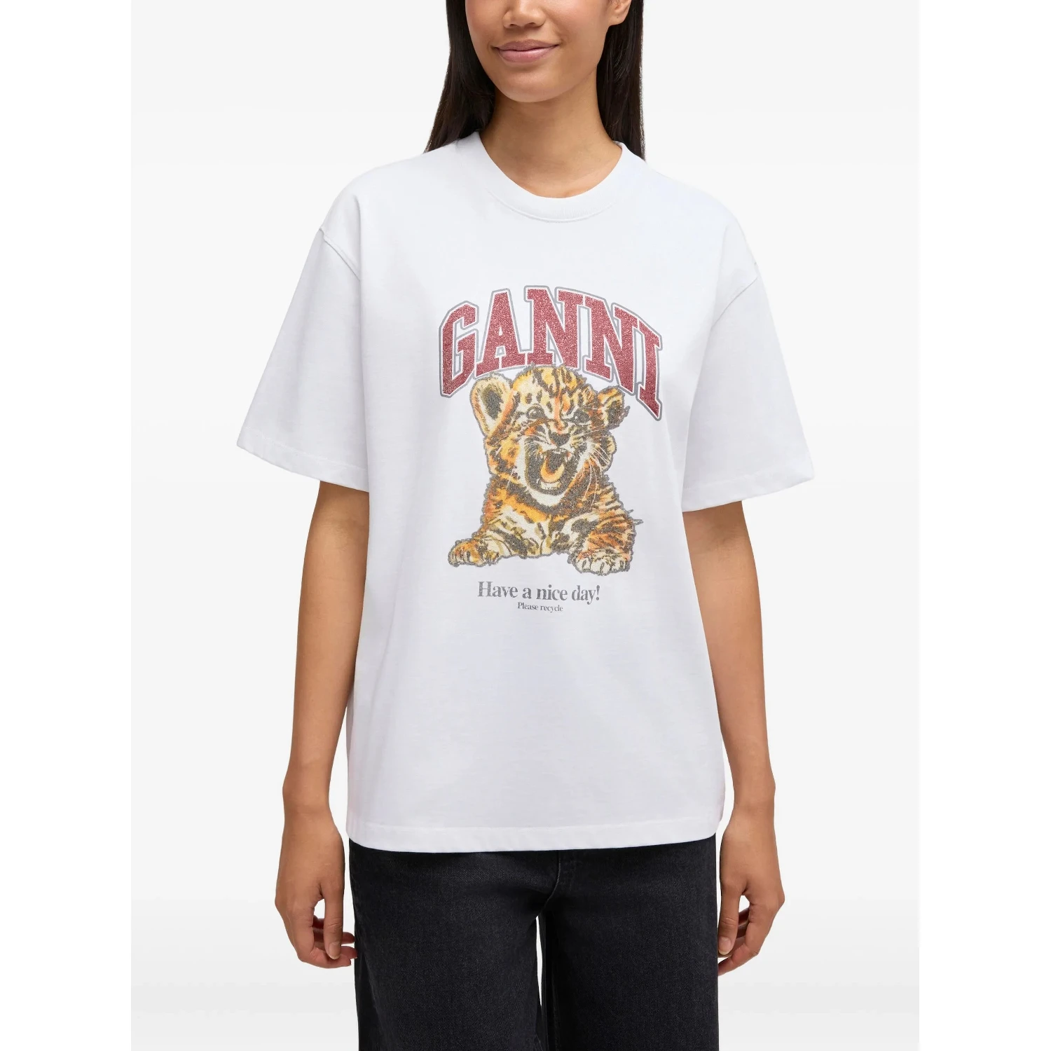 GANNI T-shirts and Polos White