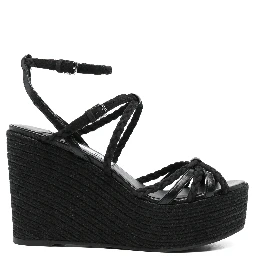 حذاء جيمي تشو مسطح أسود