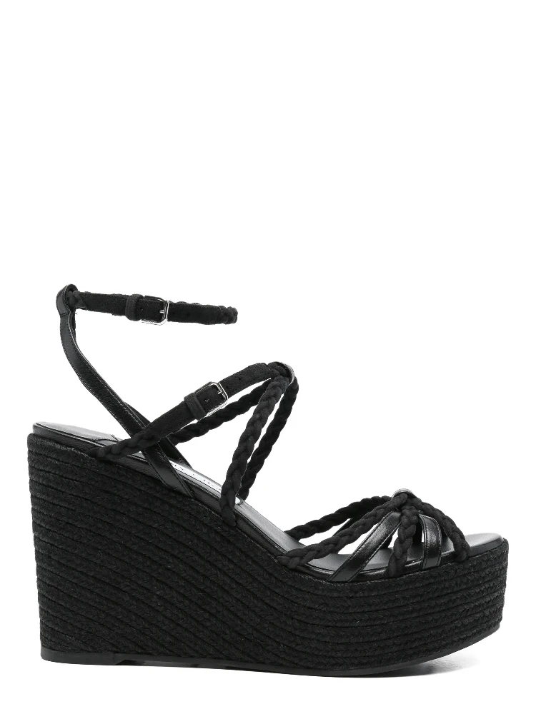 حذاء جيمي تشو مسطح أسود