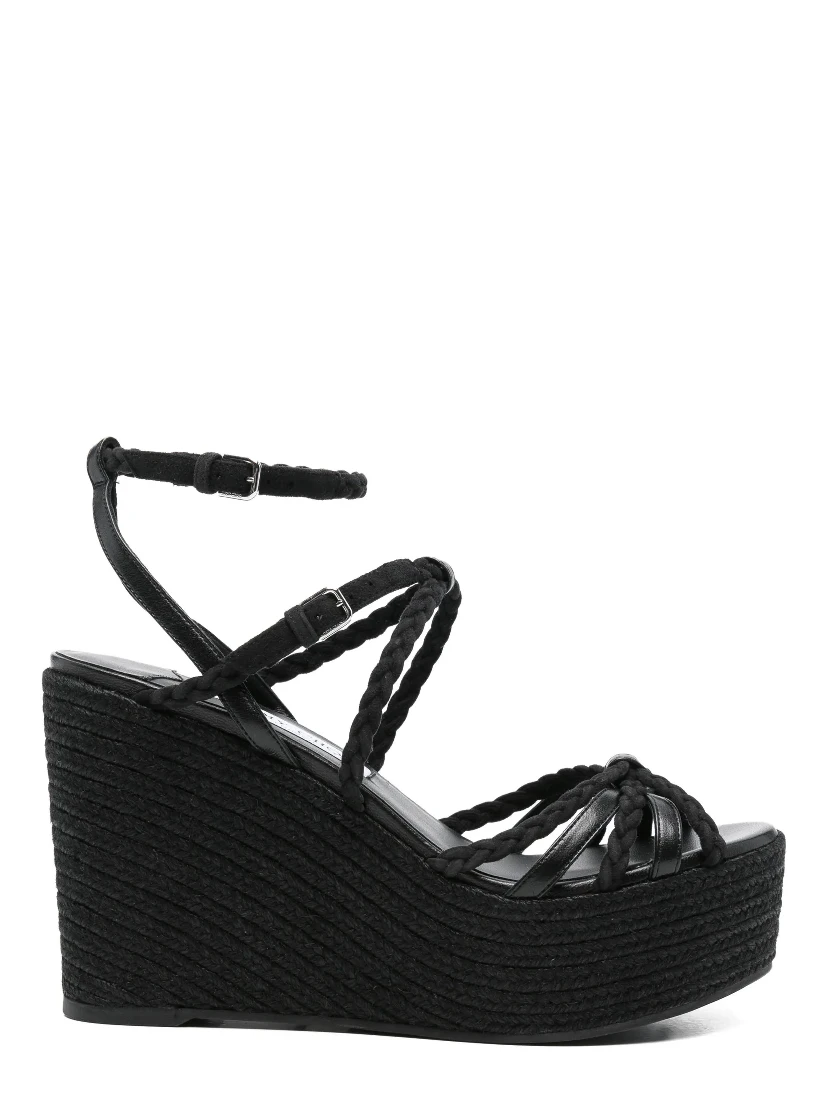 حذاء جيمي تشو مسطح أسود