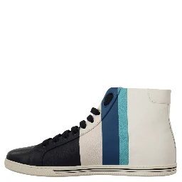 Multicolor Leather Mid Top Sneakers Shoes
