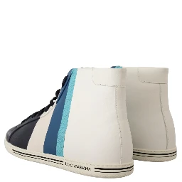 Multicolor Leather Mid Top Sneakers Shoes