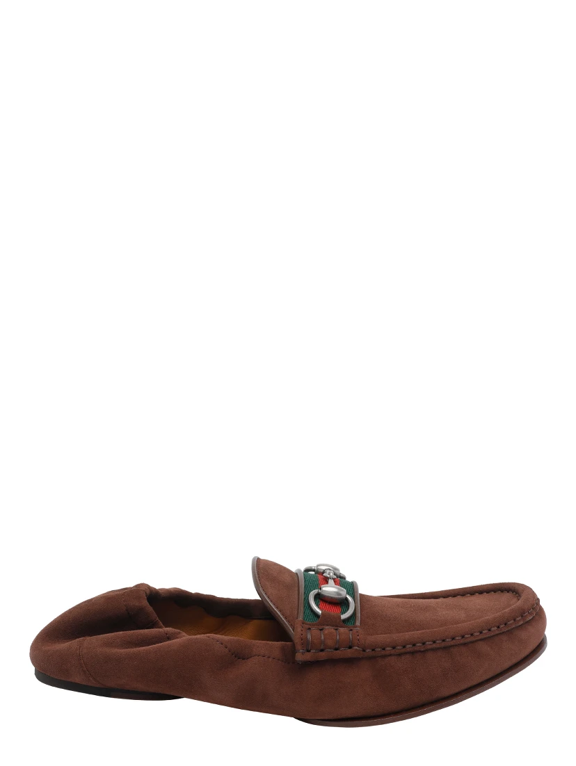 حذاء غوتشي مسطح بني