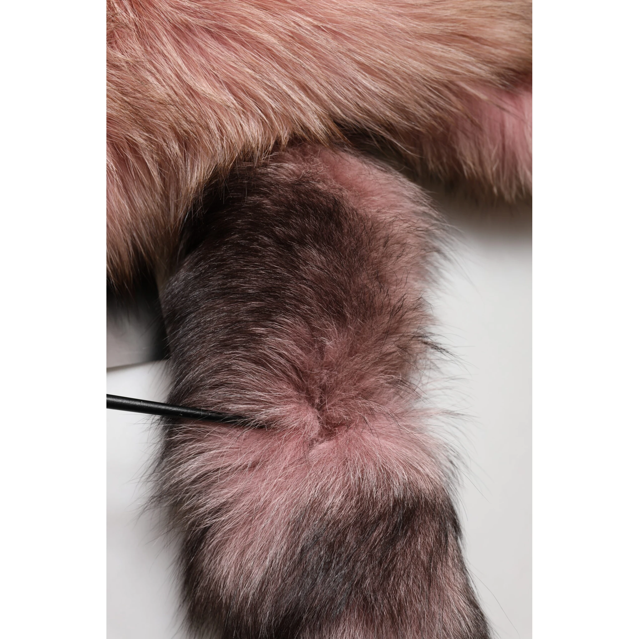 Pink Frost Fox Fur Neck Warmer Winter 120cm x 27cm Scarf