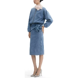 تنورة ميدي من الدنيم