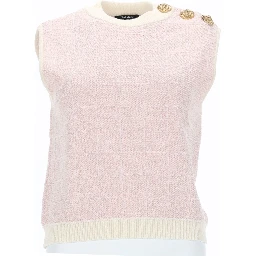 SLEEVELESS TOP WITH JEWEL BUTTONS