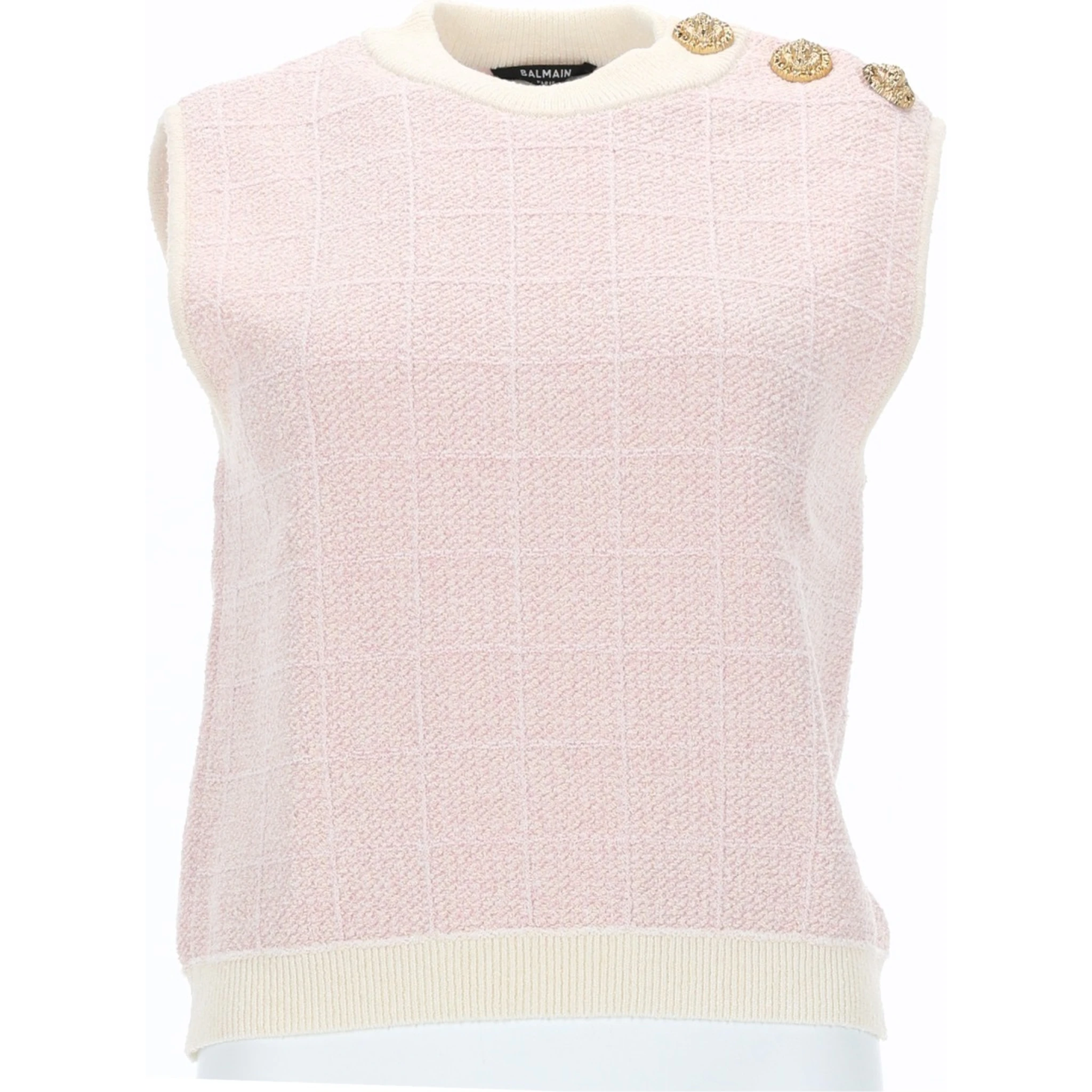 SLEEVELESS TOP WITH JEWEL BUTTONS