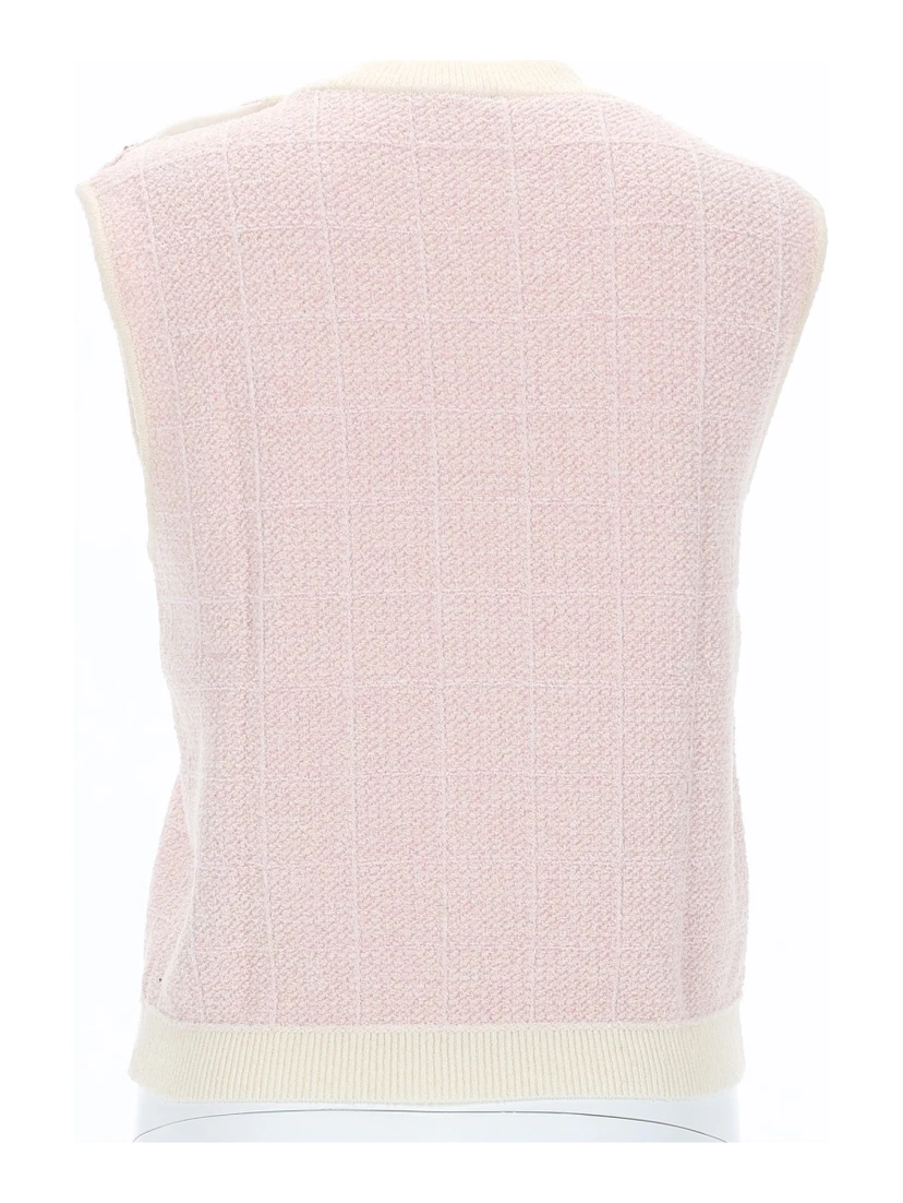 SLEEVELESS TOP WITH JEWEL BUTTONS