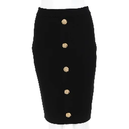 MIDI SKIRT WITH JEWEL BUTTONS