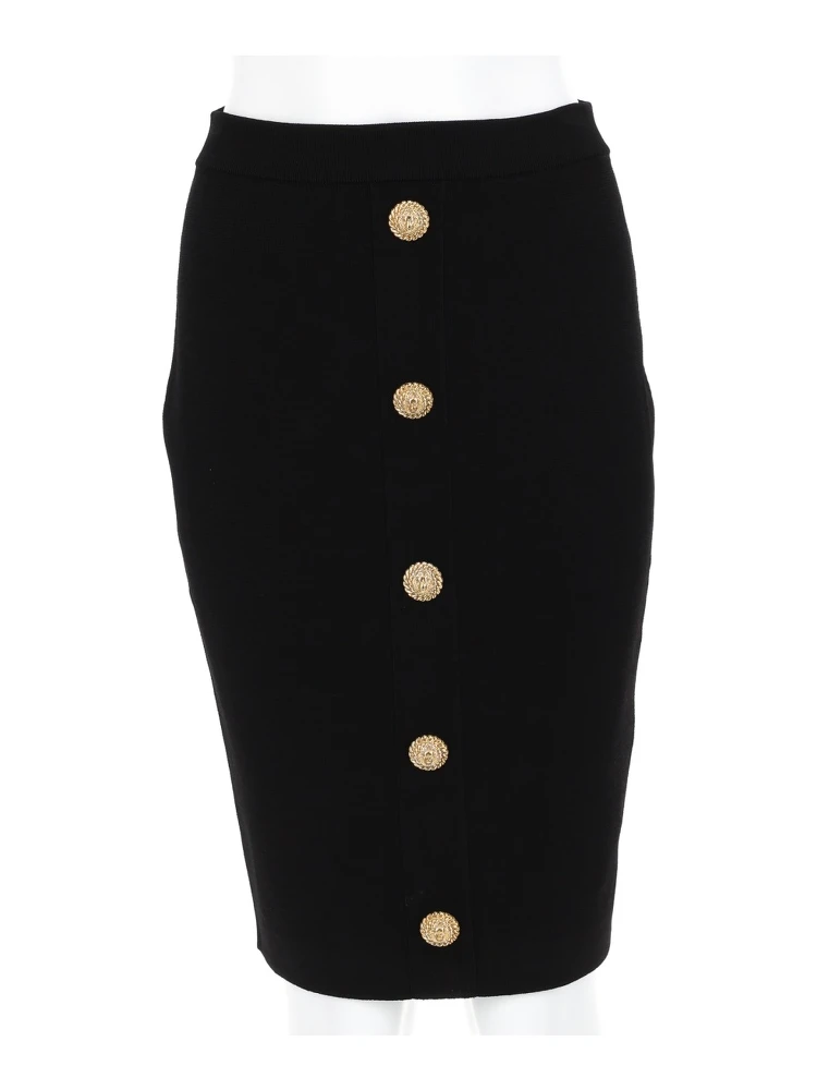 MIDI SKIRT WITH JEWEL BUTTONS