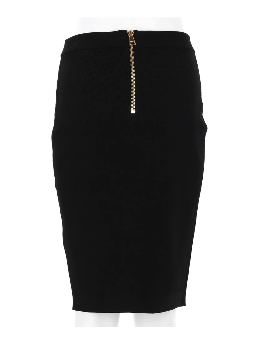 MIDI SKIRT WITH JEWEL BUTTONS