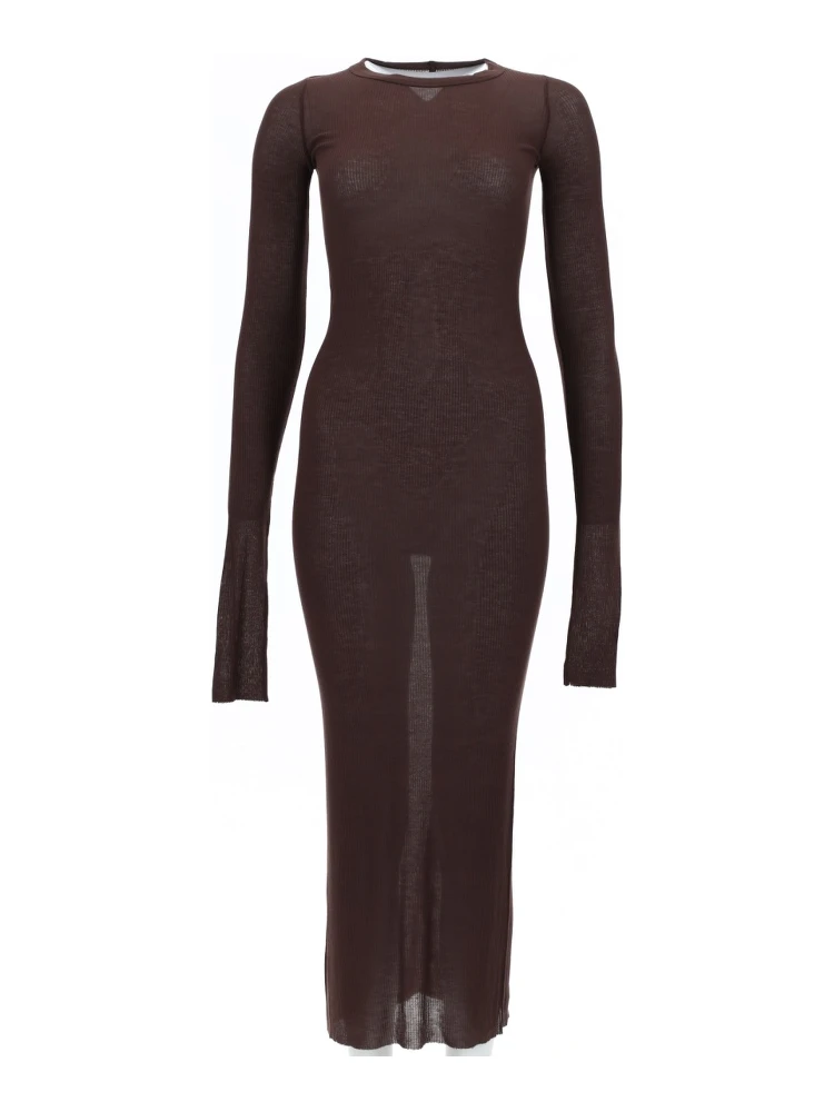 LONG-SLEEVED MIDI DRESS