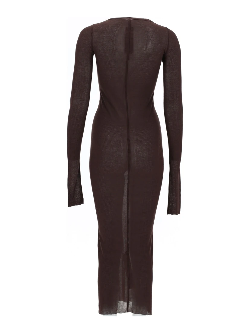 LONG-SLEEVED MIDI DRESS