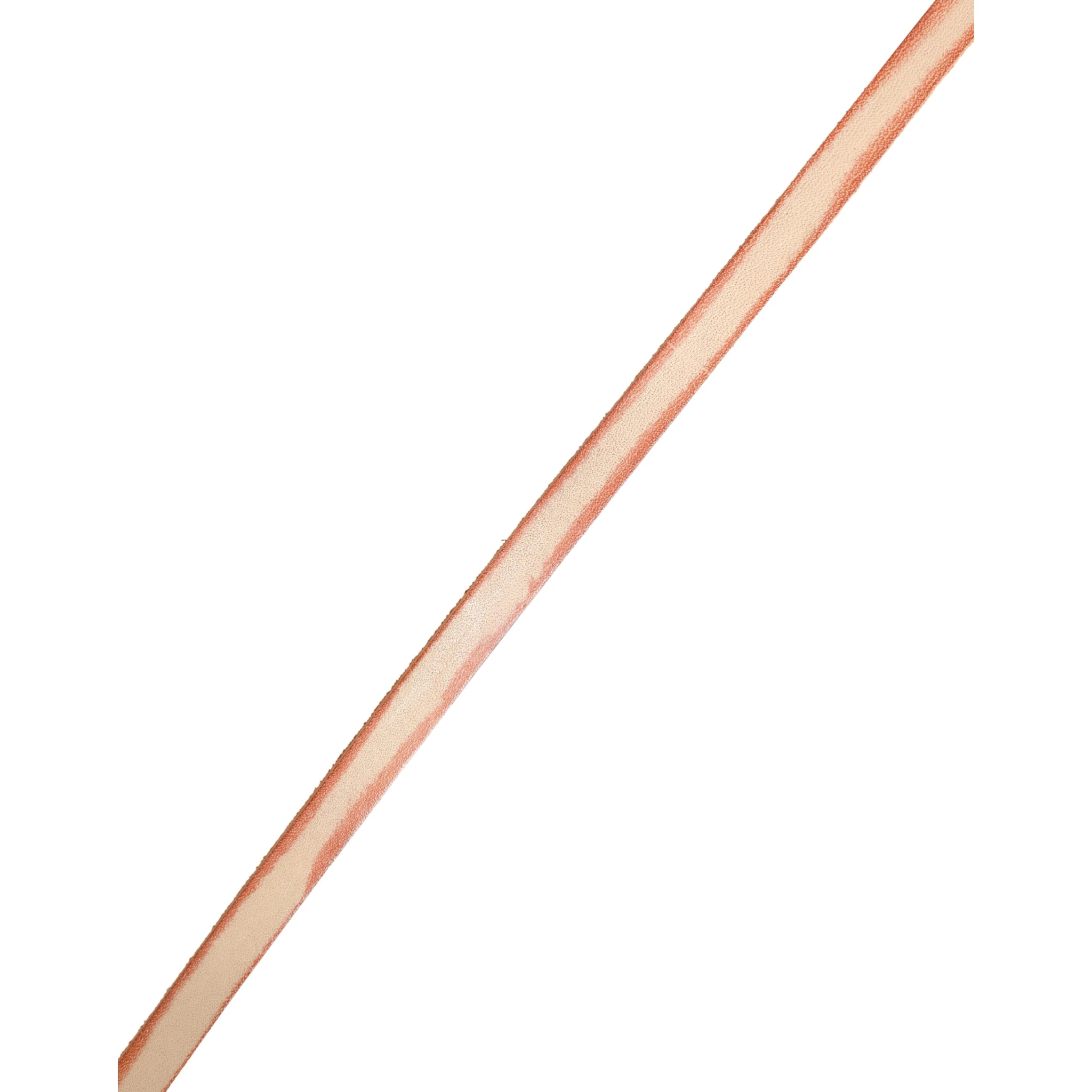 Women Orange Silver Metal Buckle Skinny Belt