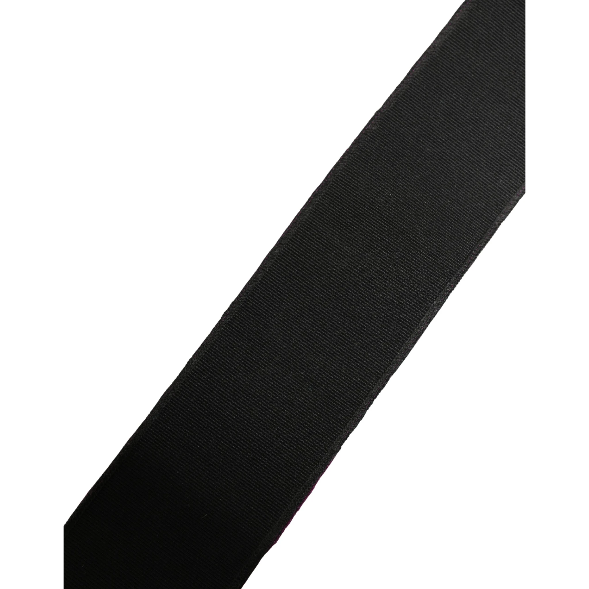 Women Purple Sequined Silver Metal Buckle Belt