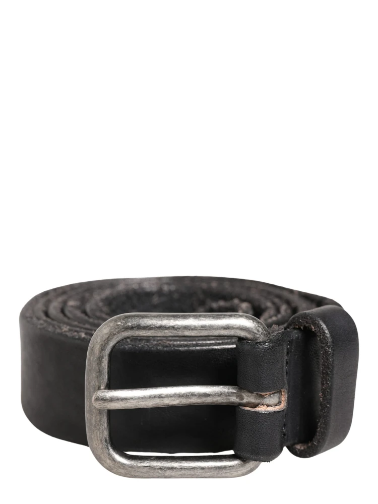 Men Black Leather Metal Buckle Belt alternative