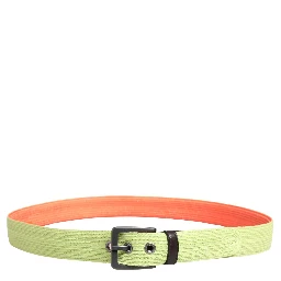 Green Orange Braided Metal Buckle Waist Cintura Belt