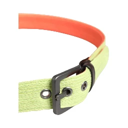 Green Orange Braided Metal Buckle Waist Cintura Belt