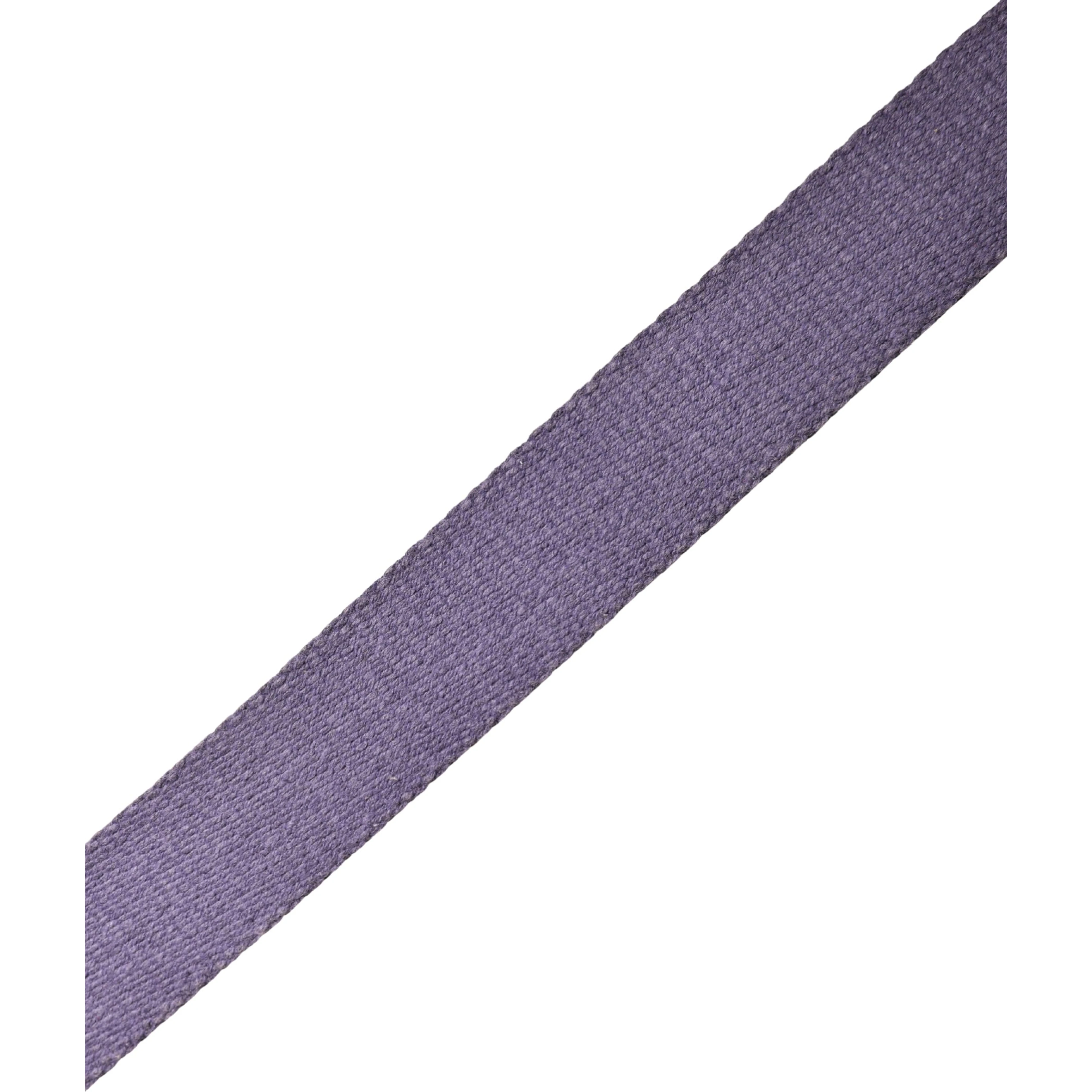 Men Purple Canvas Silver Metal Buckle Belt