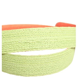 Green Orange Braided Metal Buckle Waist Cintura Belt